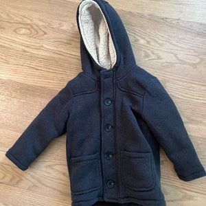 Shearling lined toddler coat